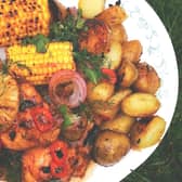Karen’s Caribbean jerk chicken.