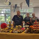 Matrons and staff at a Big Tea event at Scarborough Hospital.