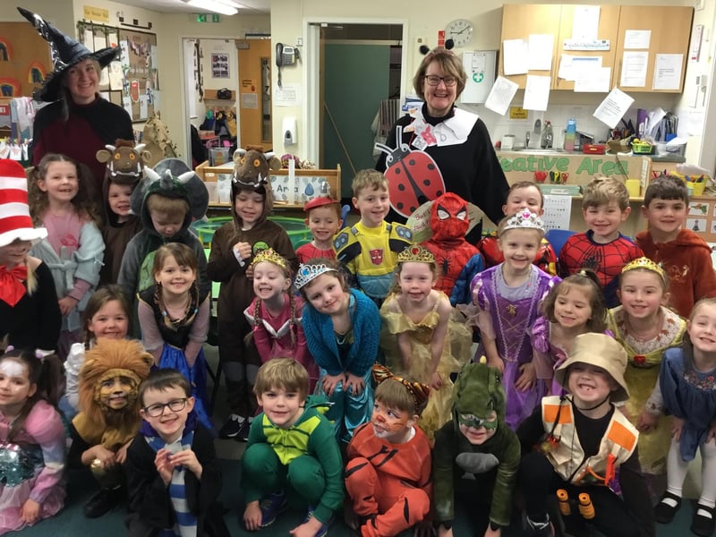 Hunmanby School ladybirds class enjoy World Book Day fun.