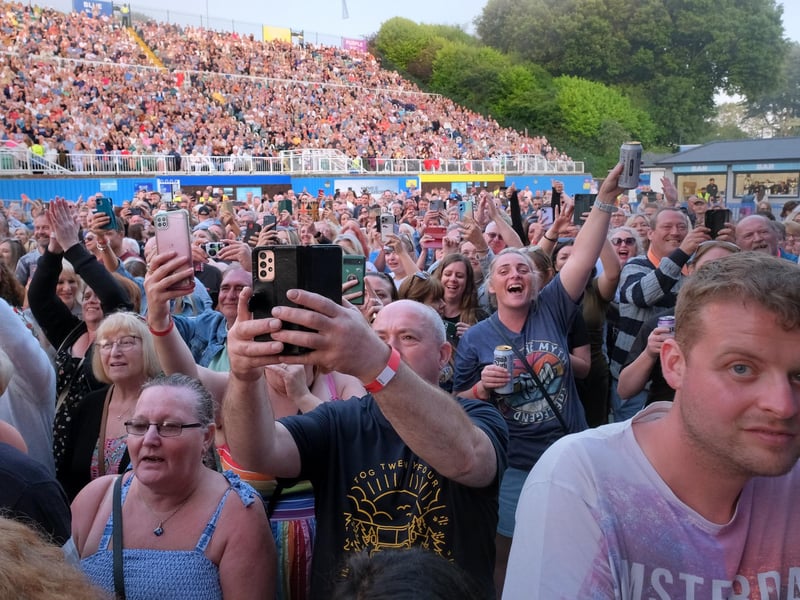 Fans enjoying the live entertainment at the Open Air Theatre.
