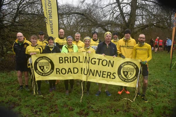 Bridlington Road Runners members line up at the cross-country event at