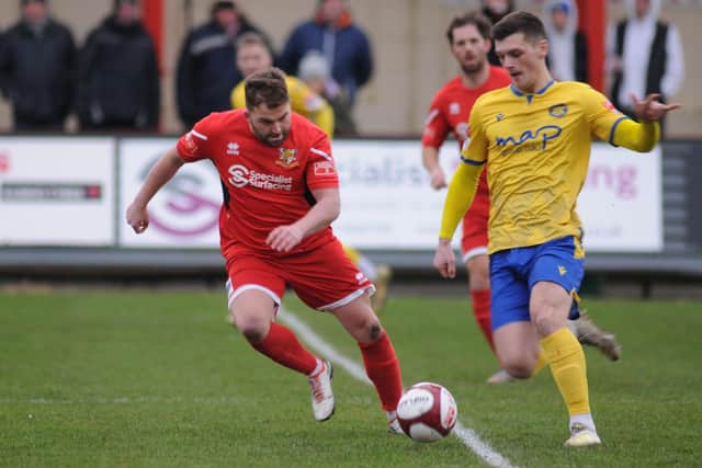 Andy Norfolk in action for the Seasiders.