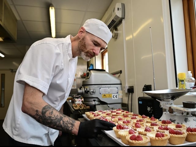 JRHT Chef, Ash Farrow, preparing canapes for the occasion