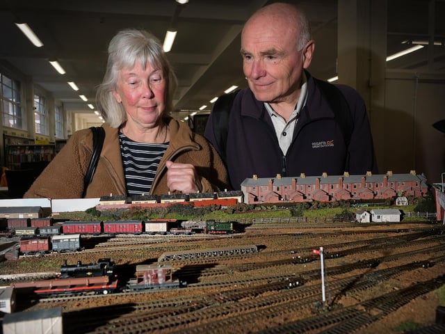 Visitors enjoy the exhibition