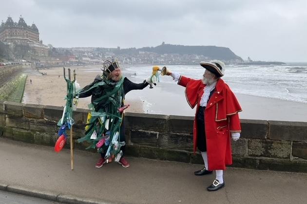 King Neptune Steve Crawford and Town Crier David Birdsall.