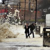 Flood warnings are in place across the Yorkshire coast due to strong winds, rainfall and spring tides. Phot:  Richard Ponter