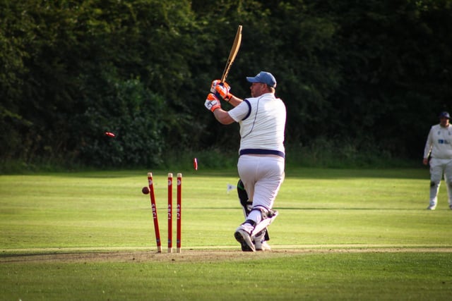An Ebberston 2nds batter is clean-bowled.