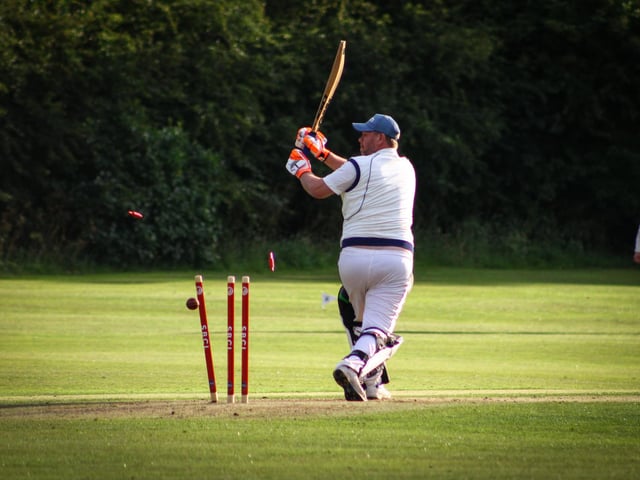 An Ebberston 2nds batter is clean-bowled.