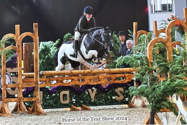 Bridlington's Fliss Watts, 11, and Precious Gem on their way to victory in the Horse of the Year Show. Photos by 1st Class Images