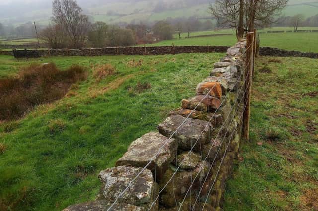 A dry stone wall on the North York Moors.