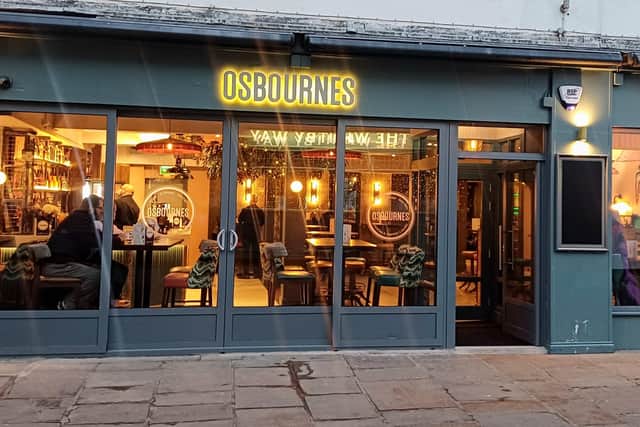 Osbournes Bar on Wellington Road, Whitby.
