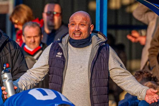 Whitby Town boss Nathan Haslam is keen to end the season a high note with a NRCFA Senior Cup final win. PHOTO BY BRIAN MURFIELD