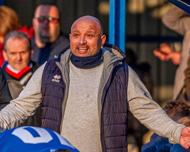 Whitby Town boss Nathan Haslam is keen to end the season a high note with a NRCFA Senior Cup final win. PHOTO BY BRIAN MURFIELD
