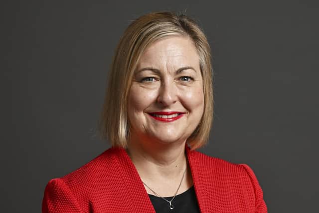 Alison Hume MP, official portrait.