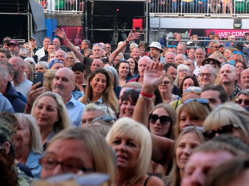 A packed house enjoys the evening.