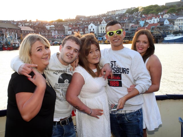 Jordan, Joe, Jade, Callum and Natalie at Catch The Wave's boat party.