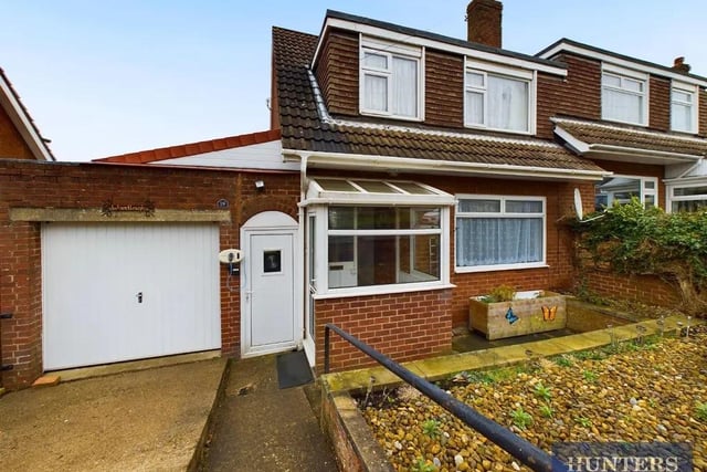 This three bedroom and one bathroom semi-detached house is for sale with Hunters with a guide price of £210,000.