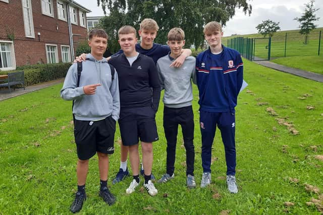 Eskdale School students Koby Little, Joe Knight, Alfie Scales, Robbie Hogarth and Felix Elliott.