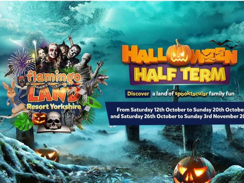 Flamingo Land, located near Malton, has a number of Halloween events to choose from this year. From Saturday 12 October to Sunday 20 October, Saturday 26 October to Sunday 3 November. The Theme Park is open from 10am until 5pm daily. On select dates from 5pm to 6pm, visitors can experience a selection of rides in twilight. There will also be a Family Fright Halloween Show, Trick or Treat Trail, Pumpkin Picking, Halloween Fancy Dress Competition, Halloween Street Entertainers, Halloween Shows, Spooktacular Pryomusical Fireworks and Drone Swarm Displays.