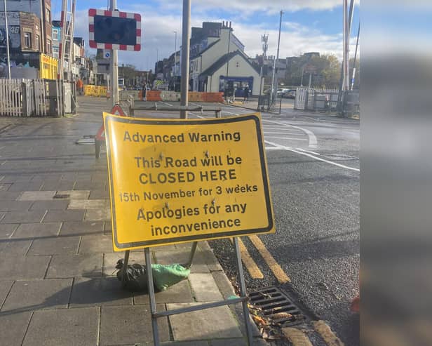 A section of Quay Road in Bridlington will be closed to motorists for three weeks.