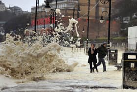 A number of flooding warnings have been issued by the Environment Agency for the Yorkshire Coast including areas of Scarborough and Bridlington. Photo: Richard Ponter.