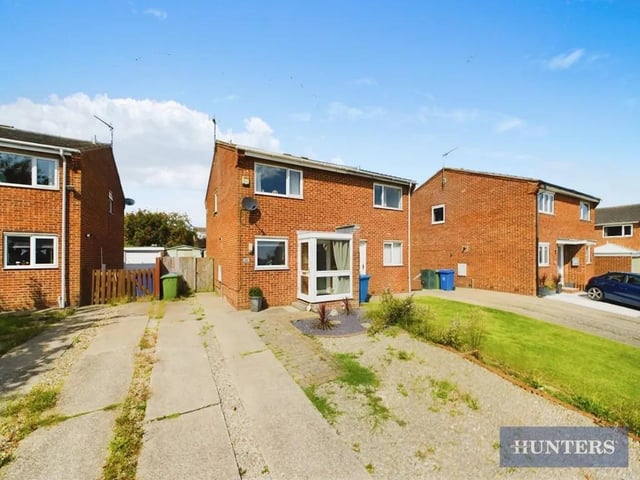 This two bedroom and two bathroom detached bungalow is for sale with Hunters with a guide price of £165,000.