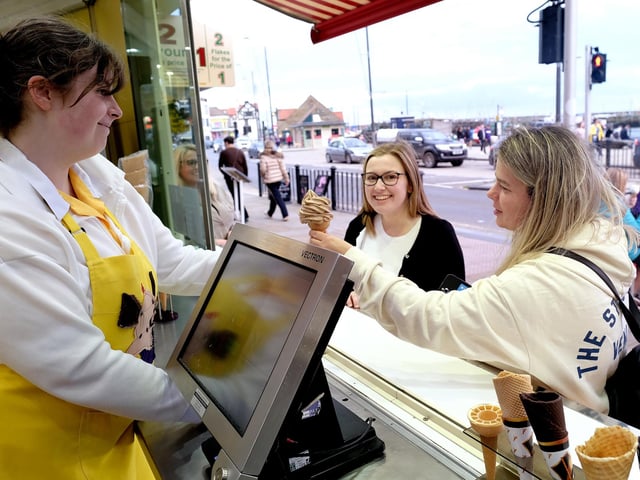 A well-deserbed ice cream at the harbour bar.
picture: Richard Ponter