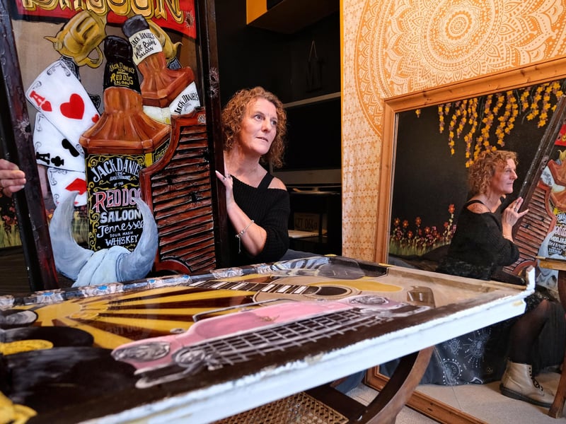 Artist Helen Randle of Filey recycles everyday household objects into works of art