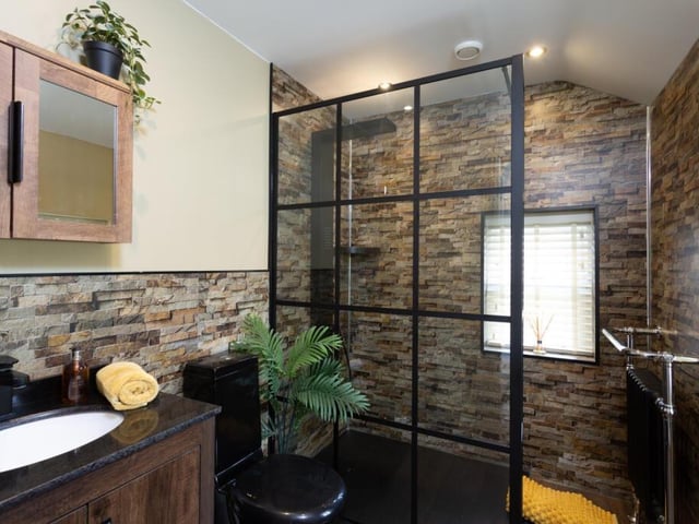 A stylish, contemporary shower room.