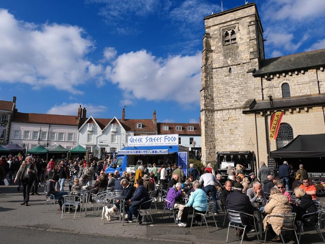 A busy scene at the Malton food festival.