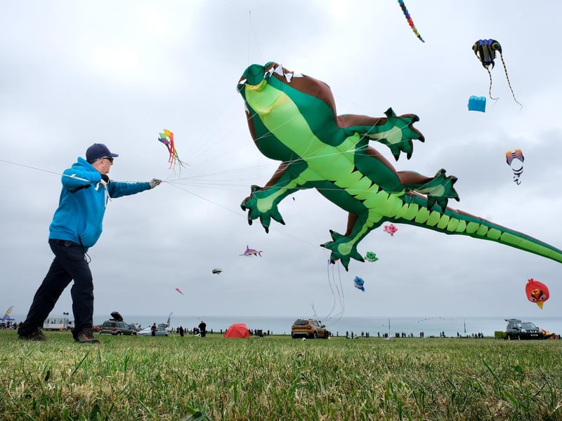 Andy De Sadelleer's impressive kite takes flight.