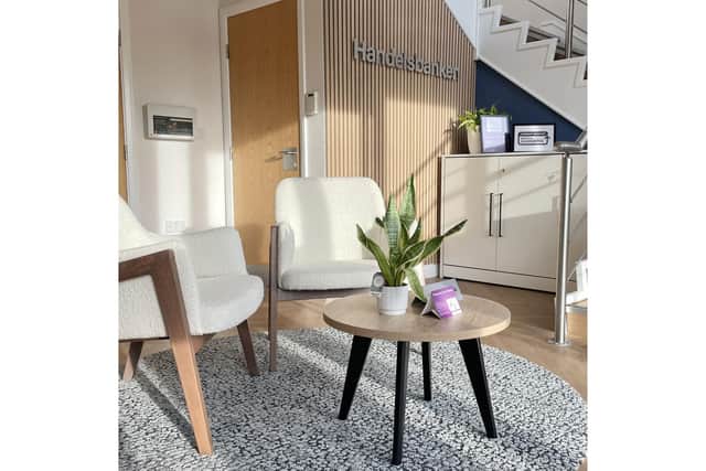The newly refurbished office interior