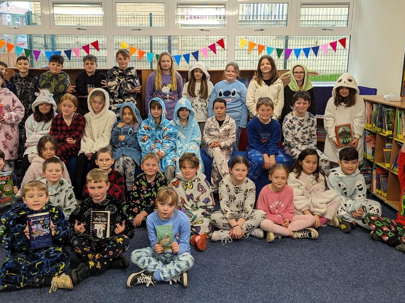 Stakesby Primary Academy youngsters get into character.