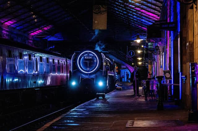 The Train of lights that will be operating between Pickering and Levisham on the North York Moors Railway.