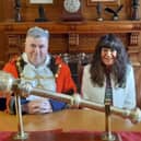 Cllr John Ritchie and Janet Jefferson after the ceremony.