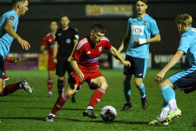 Left-back Alex Brown had another excellent game for Boro in the cup replay against Farsley.