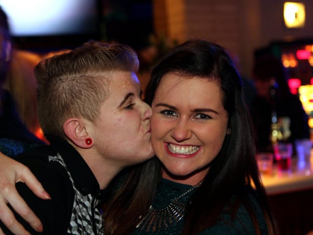 Lucy and Lozza having fun in Blue Lounge .