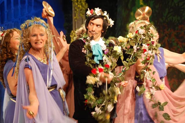 Graham Weston plays the ‘languid’ poet Reginald Bunthorne and Valerie Green as Lady Jane in the new production