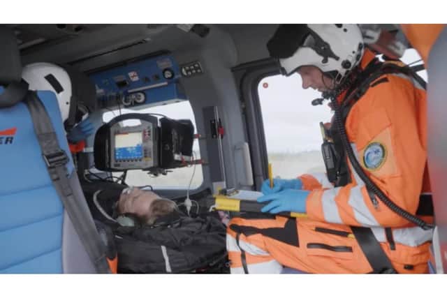 Gillian was airlifted to Scarborough Hospital