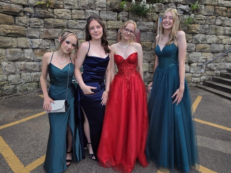 Girls from Scalby school in their incredible dresses.