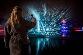 A visitor to Peasholm Park is pictured taking a photograph of the illuminated artworks as part of the Scarborough Lights festival. The festival runs from today (Wednesday, November 15) until Saturday, December 23, and it is the first event as part of the three-year Scarborough Fair cultural initiative.