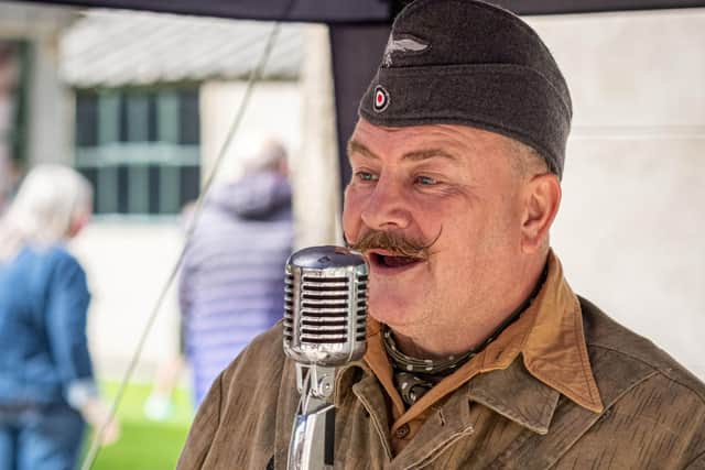 Singing wartime songs at Living History Weekend at Eden Camp. pictures: Jonny Pye