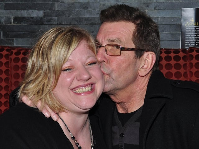 Debbie gets a kiss off Roberto.