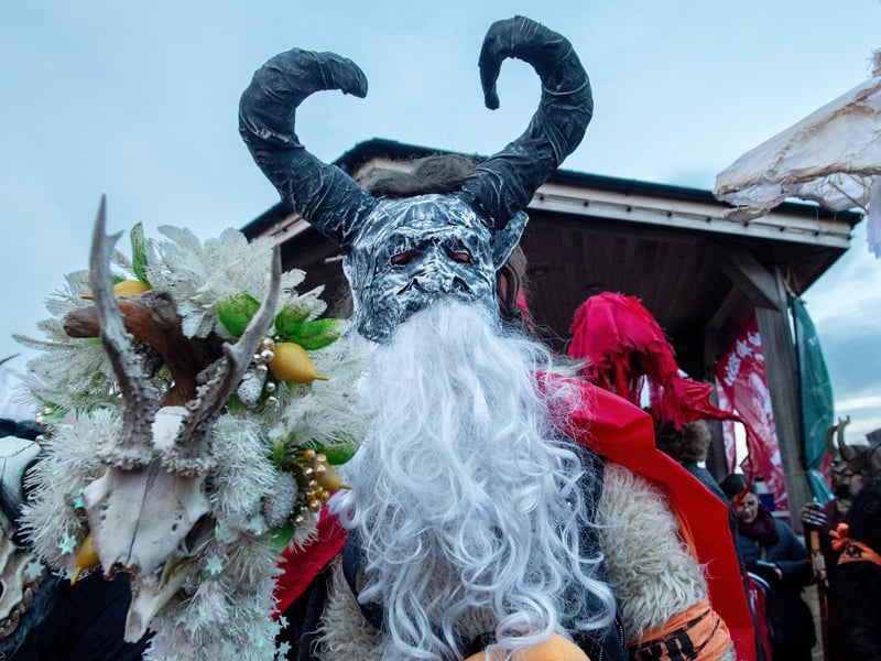 A horned creature which accompanies Saint Nicholas on his rounds.