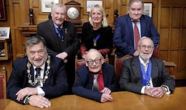 David Billing (front, centre) at the Honorary Alderman presentation ceremony in 2022.
Picture: Richard Ponter Photography / Scarborough Borough Council.