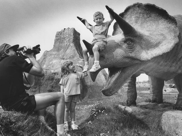 A dinosaur attraction at Mr Marvels.