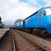 The Midland Pullman waiting at Glaisdale on the service train to release the token to enable it to safely carry on its journey.