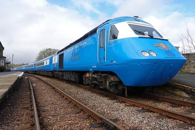 The Midland Pullman waiting at Glaisdale on the service train to release the token to enable it to safely carry on its journey.