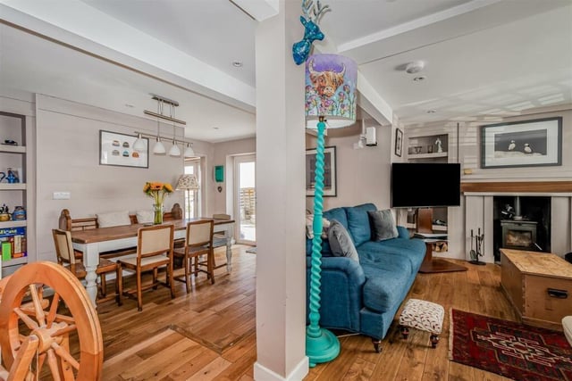 The open plan design inside the property.