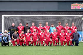 The Newlands players line up before the game against Itis Itis